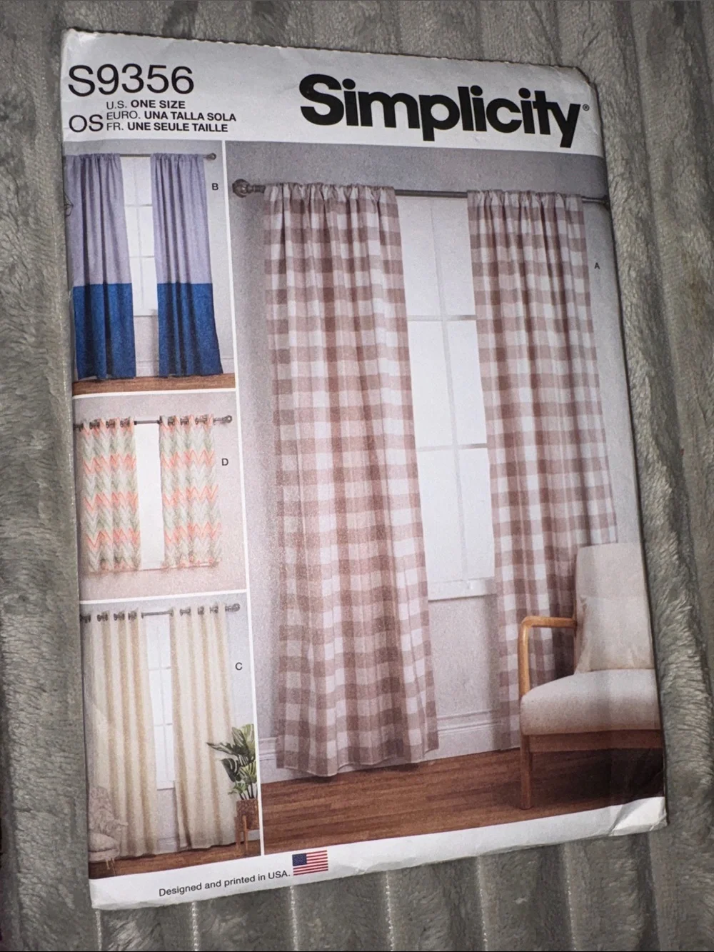 Simplicity S9356 Drapery Panels Window Curtains